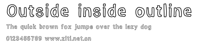 Outside inside outline.ttf字體轉換器圖片