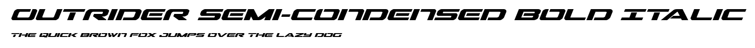Outrider Semi-Condensed Bold Italic.ttf字體轉換器圖片