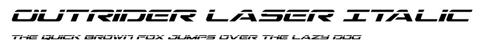 Outrider Laser Italic.ttf字體轉換器圖片