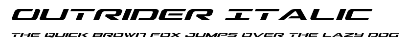 Outrider Italic.ttf字體轉換器圖片