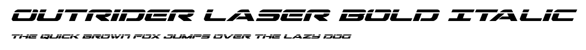 Outrider Laser Bold Italic.ttf字體轉換器圖片