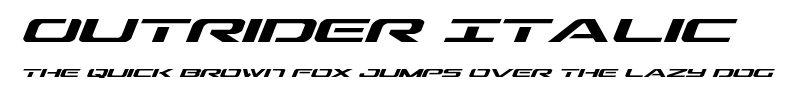 Outrider Italic.ttf字體轉換器圖片