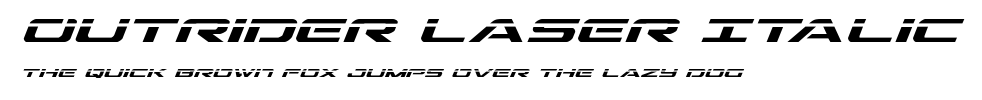 Outrider Laser Italic.ttf字體轉換器圖片