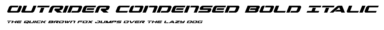 Outrider Condensed Bold Italic.ttf字體轉換器圖片