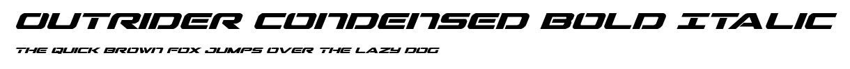 Outrider Condensed Bold Italic.ttf字體轉換器圖片