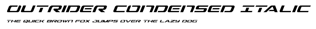 Outrider Condensed Italic.ttf字體轉換器圖片