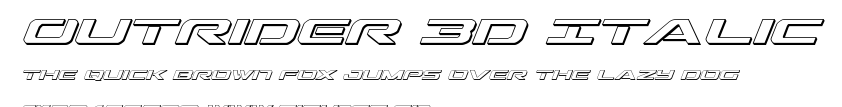 Outrider 3D Italic.ttf字體轉換器圖片