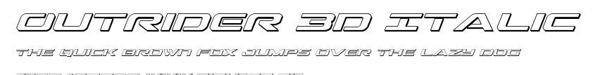 Outrider 3D Italic.ttf字體轉換器圖片