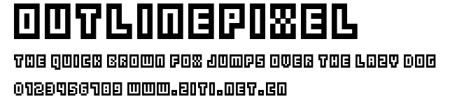 OutlinePixel.ttf字體轉換器圖片