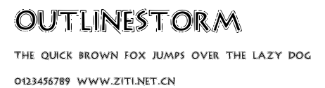 OutlineStorm.ttf字體轉換器圖片