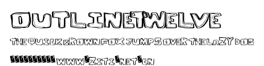 OutlineTwelve.ttf字體轉換器圖片