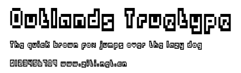 Outlands Truetype.ttf字體轉換器圖片