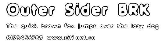 Outer Sider BRK.ttf字體轉換器圖片