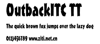 OutbackITC TT.ttf字體轉換器圖片