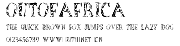 OutOfAfrica.ttf字體轉換器圖片