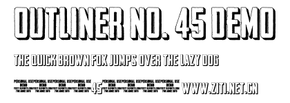 Outliner No. 45 DEMO.ttf字體轉換器圖片