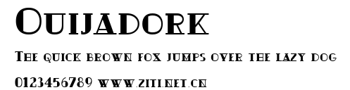 Ouijadork.ttf字體轉換器圖片