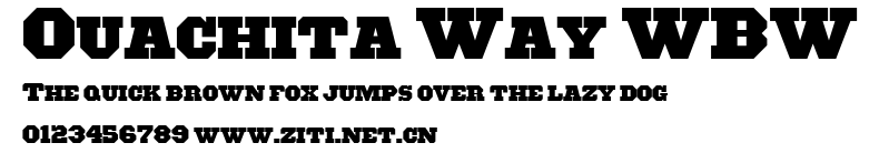 Ouachita Way WBW.ttf字體轉換器圖片