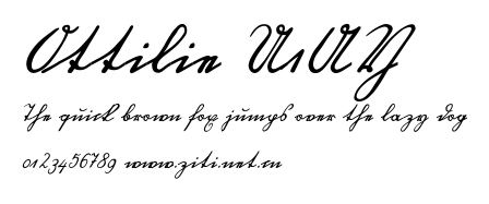 Ottilie U1AY.ttf字體轉換器圖片