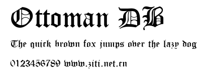 Ottoman DB.ttf字體轉換器圖片