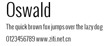 Oswald.ttf字體轉換器圖片