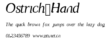 Ostrich_Hand.ttf字體轉換器圖片