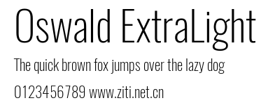 Oswald ExtraLight.ttf字體轉換器圖片