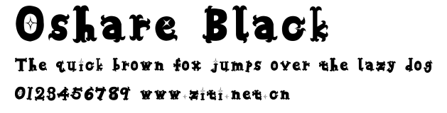Oshare Black.ttf字體轉換器圖片