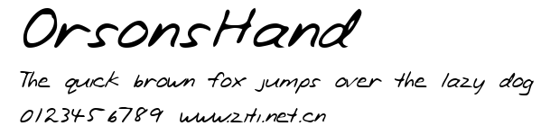 OrsonsHand.ttf字體轉換器圖片