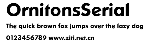 OrnitonsSerial.ttf字體轉換器圖片