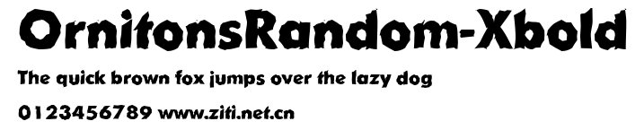 OrnitonsRandom-Xbold.ttf字體轉換器圖片