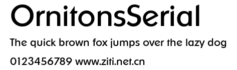 OrnitonsSerial.ttf字體轉換器圖片