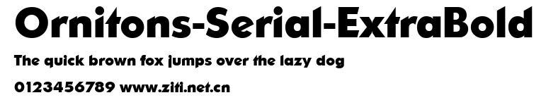 Ornitons-Serial-ExtraBold.ttf字體轉換器圖片