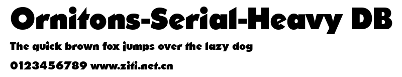 Ornitons-Serial-Heavy DB.ttf字體轉換器圖片