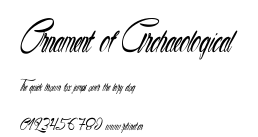 Ornament of Archaeological.ttf字體轉換器圖片