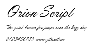 Orion Script.ttf字體轉換器圖片