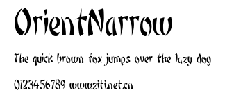 OrientNarrow.ttf字體轉換器圖片