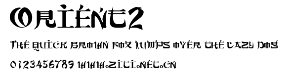 Orient2.ttf字體轉換器圖片