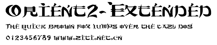 Orient2-Extended.ttf字體轉換器圖片