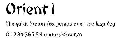 Orient1.ttf字體轉換器圖片