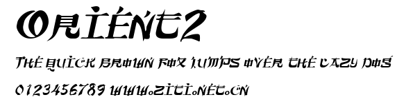 Orient2.ttf字體轉換器圖片