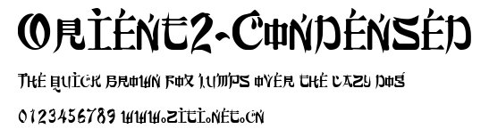 Orient2-Condensed.ttf字體轉換器圖片