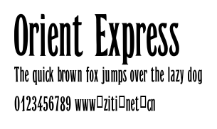 Orient Express.ttf字體轉換器圖片