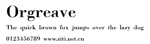 Orgreave.ttf字體轉換器圖片