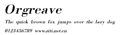 Orgreave.ttf字體轉換器圖片
