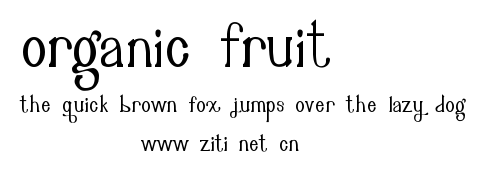 Organic Fruit.ttf字體轉換器圖片