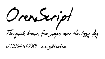 OrenScript.ttf字體轉換器圖片