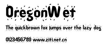 OregonWet.ttf字體轉換器圖片