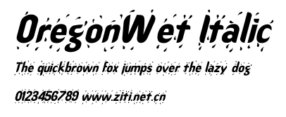 OregonWet Italic.ttf字體轉換器圖片