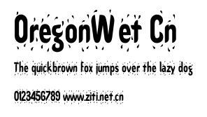 OregonWet Cn.ttf字體轉換器圖片